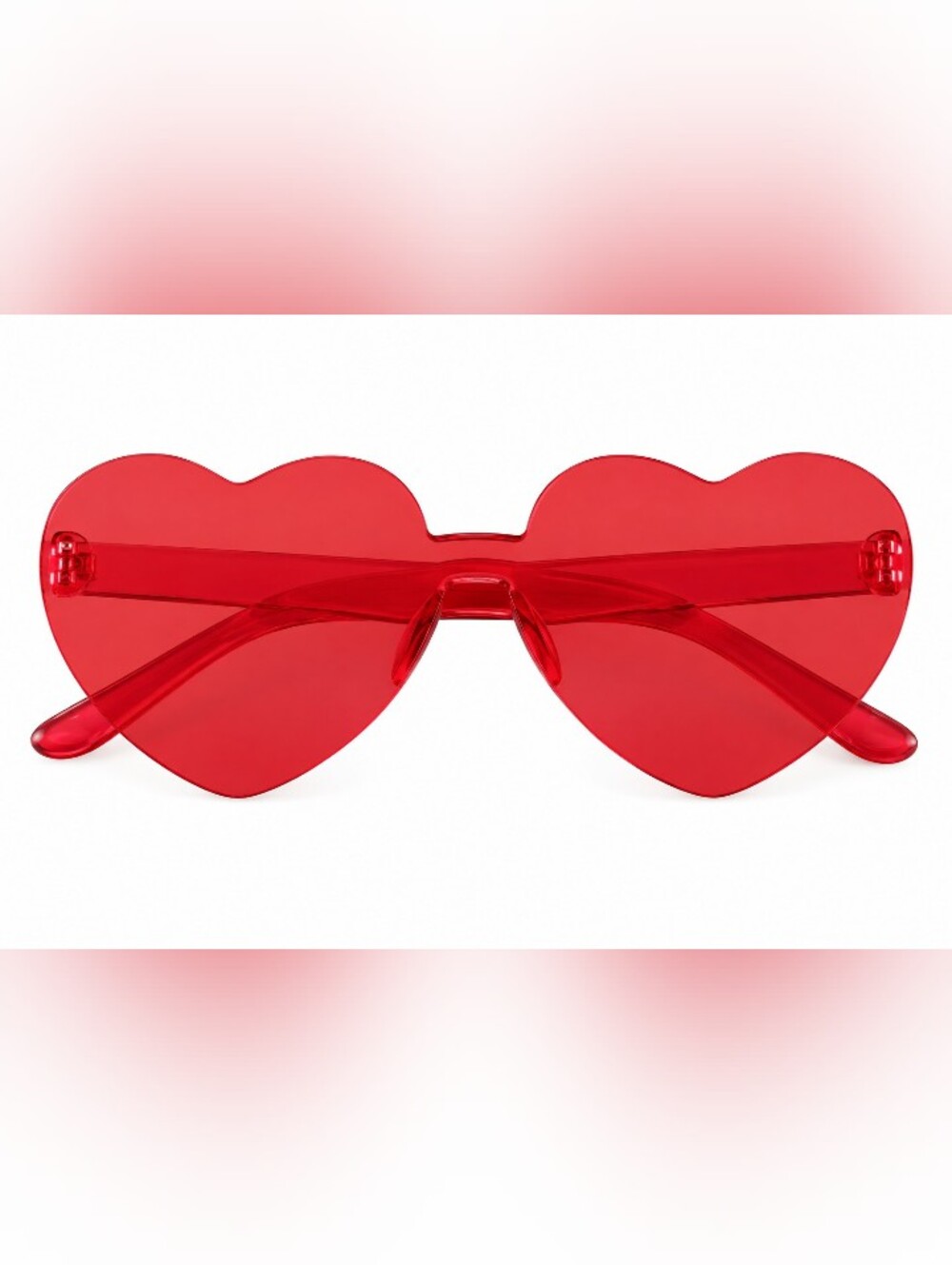 Red Heart Shaped Sunglasses
